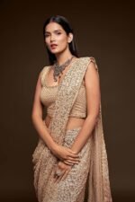 Women's Sequins Work Heavy Georgette Saree With Unstitched Blouse Peice (Latest-Sequins-Party-Saree, Free, Many Colors) - Image 3