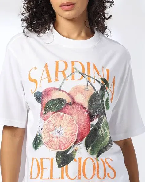 a4.webp Women Graphic Print Boxy Fit Crew-Neck T-Shirt - Image 1